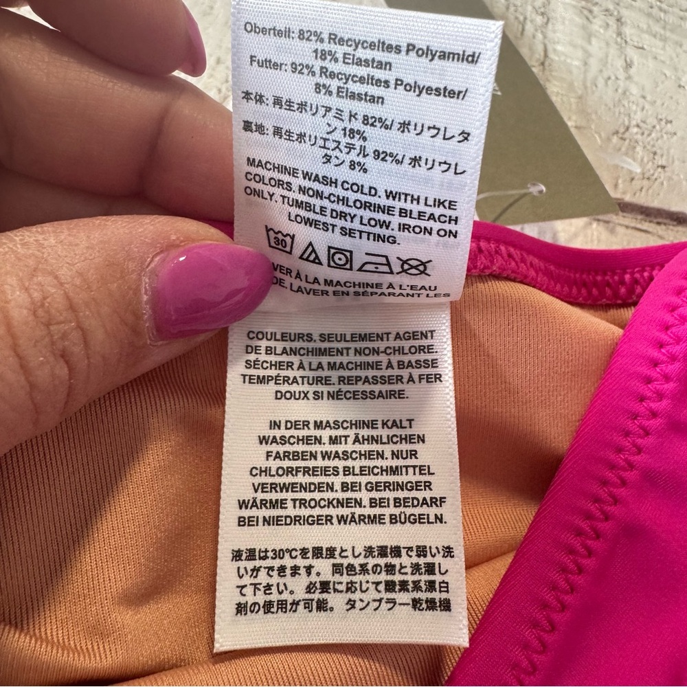 J.Crew Heritage 1989 Bikini Bottom NWT size Medium Radiant Fuchsia High-Leg - Picture 8 of 12